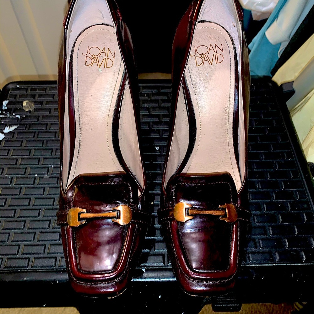 Sz 7 bourdeux Joan & David chunky loafer heels